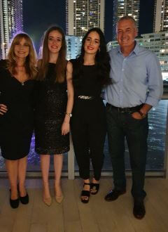 Daniela Pignolo with her husband Gustavo Alfaro and their two beautiful daughters Augustina and Josephina.